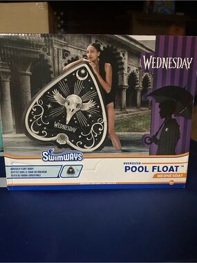 Wednesday Black Oversized Pool Float